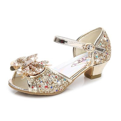Girls Flower Glitter Butterfly Knot Shoes
