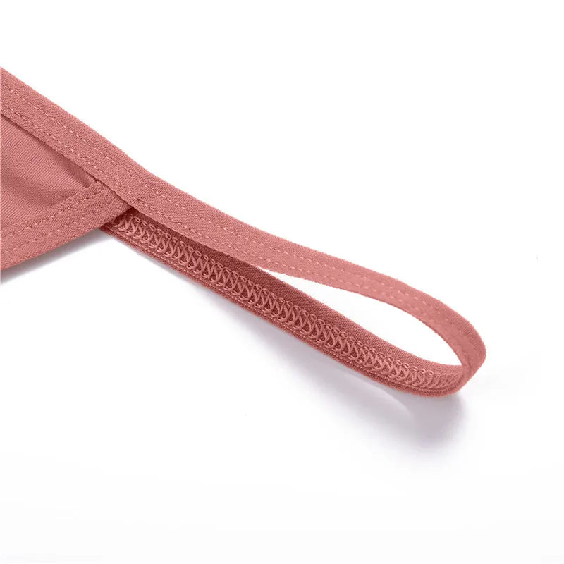 Women's Cotton Seamless Thong Set - Low Waist Comfort Underwear (2 Pack)