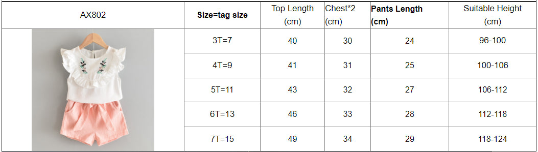 Girls Summer Feather Outfit Set - Sleeveless Top & Bandage Shorts