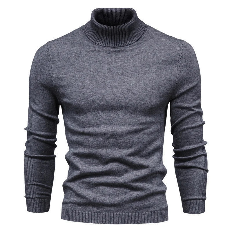 Men's Sweaters Casual Thick Pullover Slim Fit Turtleneck Sweater