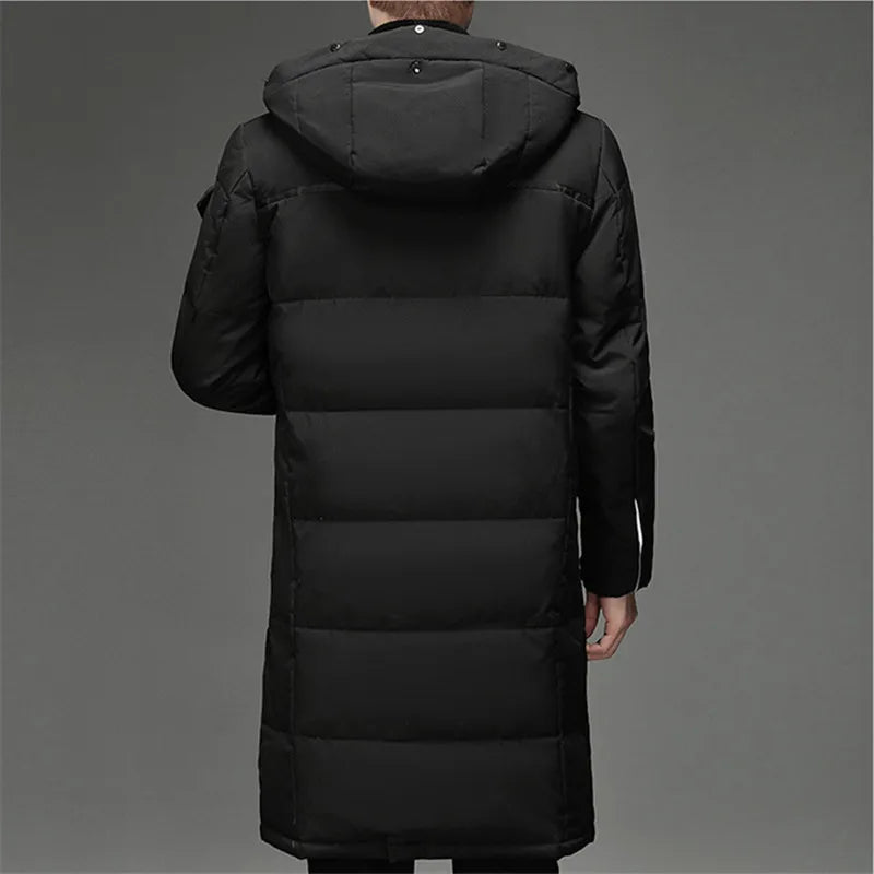 Men's Hooded Long Winter Coat Thick Warm Down Parka Jacket