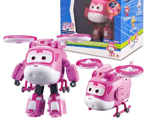 Children's Super Wings 6" Supercharged Deluxe Transforming Robot Toy