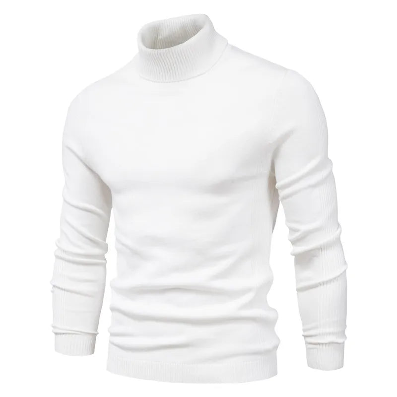 Men's Sweaters Casual Thick Pullover Slim Fit Turtleneck Sweater