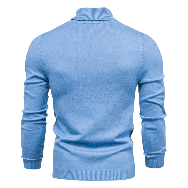 Men's Sweaters Casual Thick Pullover Slim Fit Turtleneck Sweater