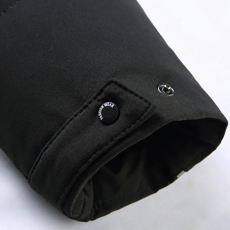 Men's Hooded Long Winter Coat Thick Warm Down Parka Jacket