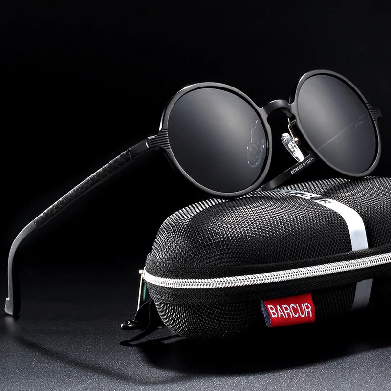 Hot Black Round Sunglasses - Retro Vintage UV400 Eyewear for Men & Women