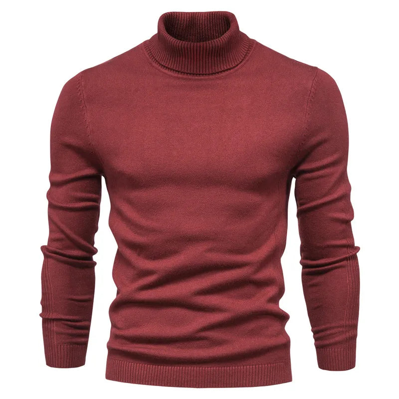 Men's Sweaters Casual Thick Pullover Slim Fit Turtleneck Sweater
