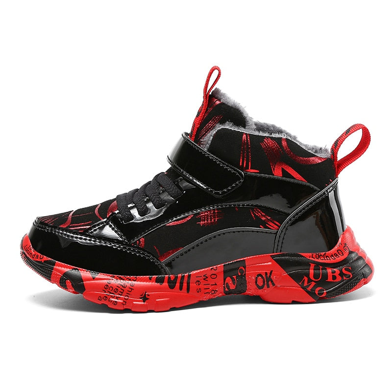 Children's Mirror PU Sneakers