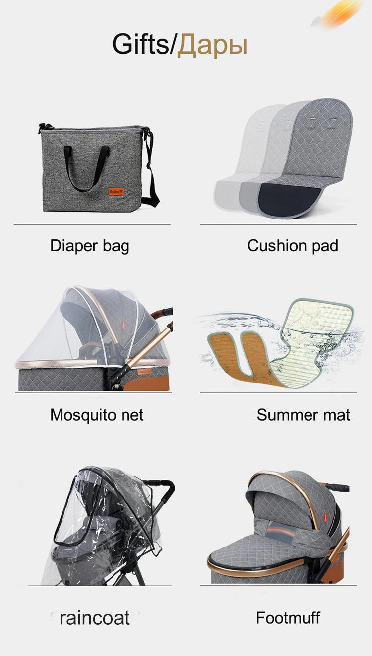 Landscape Baby's Pram Portable Pushchair Baby Cradel Infant Carrier Pram