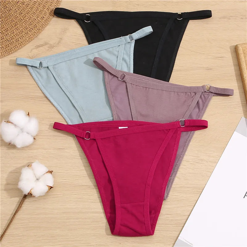 Cotton Brief Panties 3-Pack - Soft Low Waist Underwear for Women