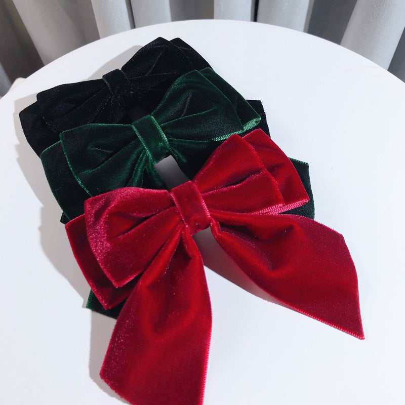Simple Velvet Bow Tie Brooch - College Style Shirt Collar Pin for Women
