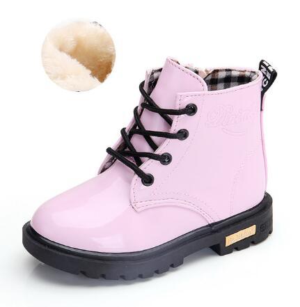 Children's PU Leather Waterproof Boots