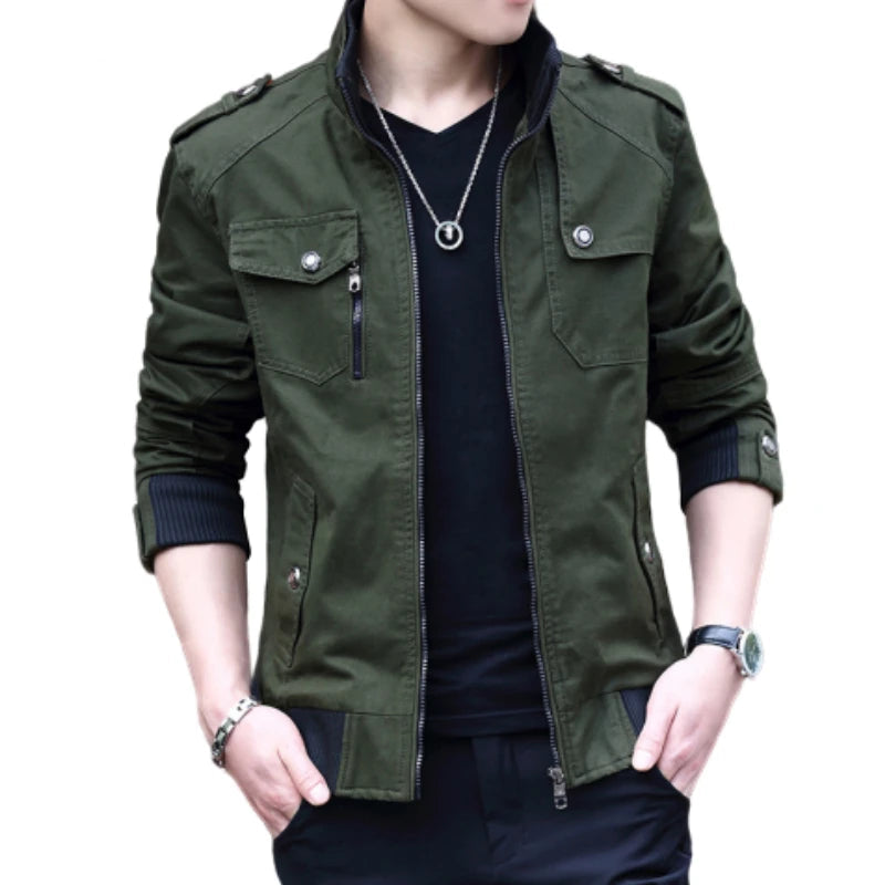 Men's Fashion Army Military Bomber Jacket