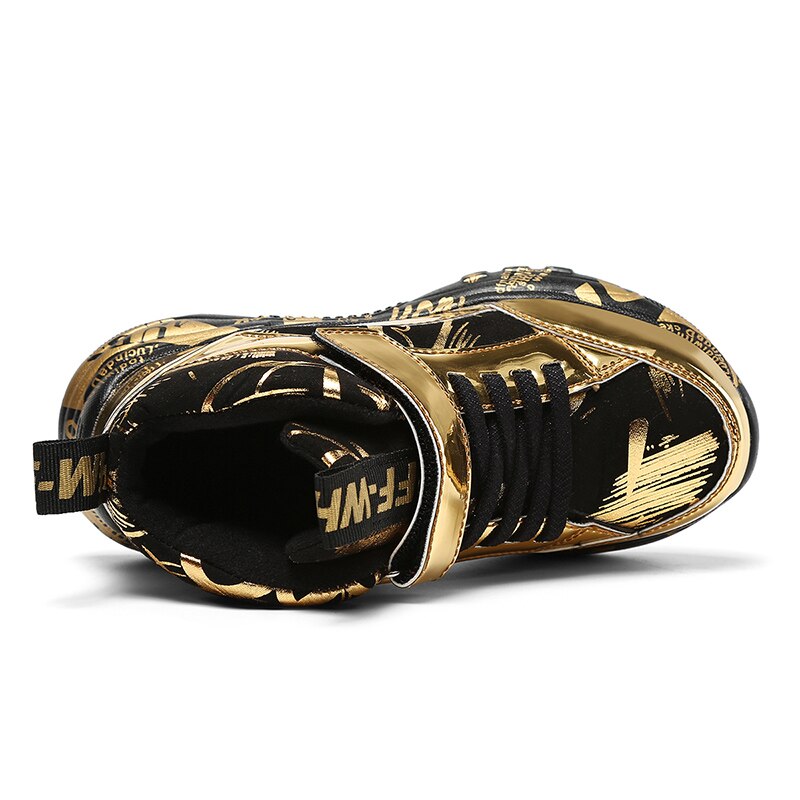 Children's Mirror PU Sneakers