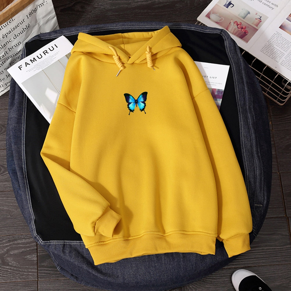 Women's Butterfly Print Hoodies