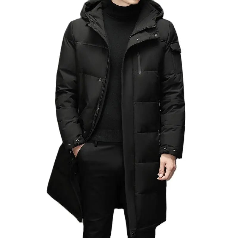 Men's Hooded Long Winter Coat Thick Warm Down Parka Jacket