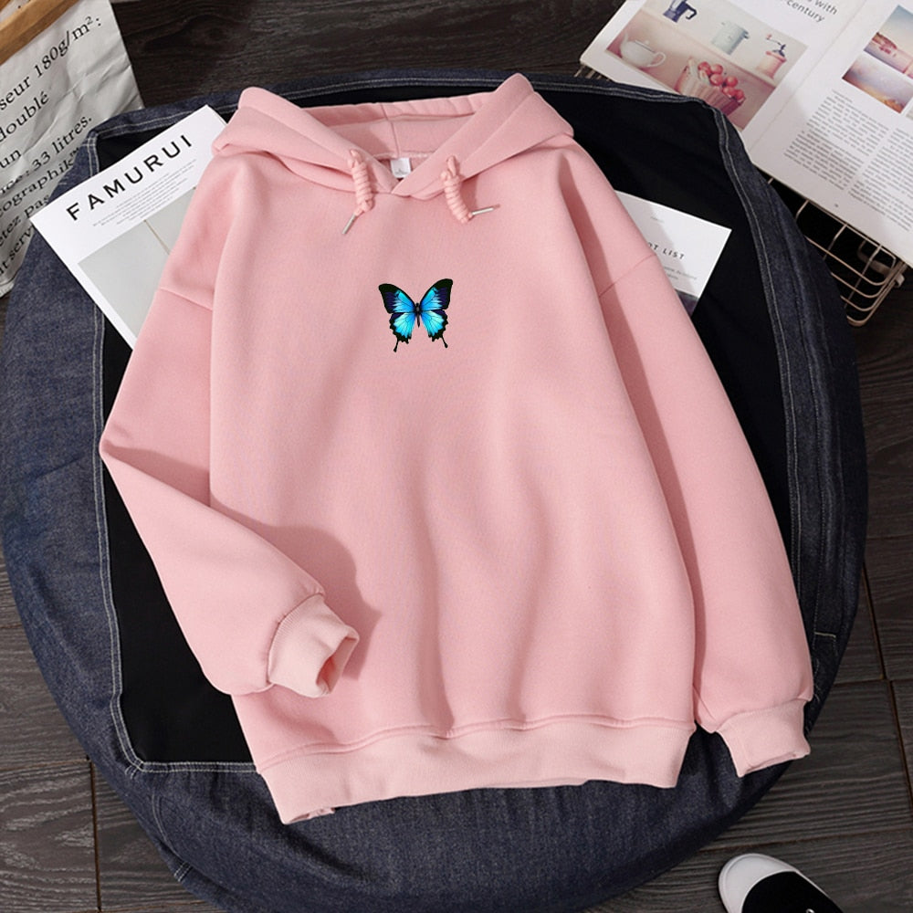 Women's Butterfly Print Hoodies