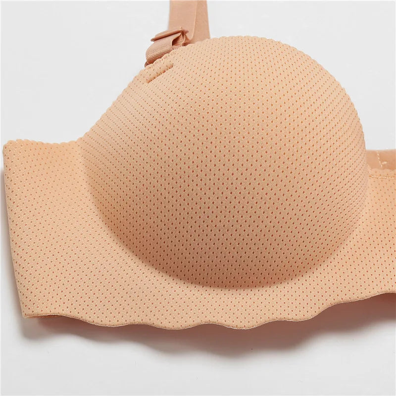 Women's A B Cup Push Up Bra 1/2 Cup Bra Soft Wireless Bralette Breathable Bras