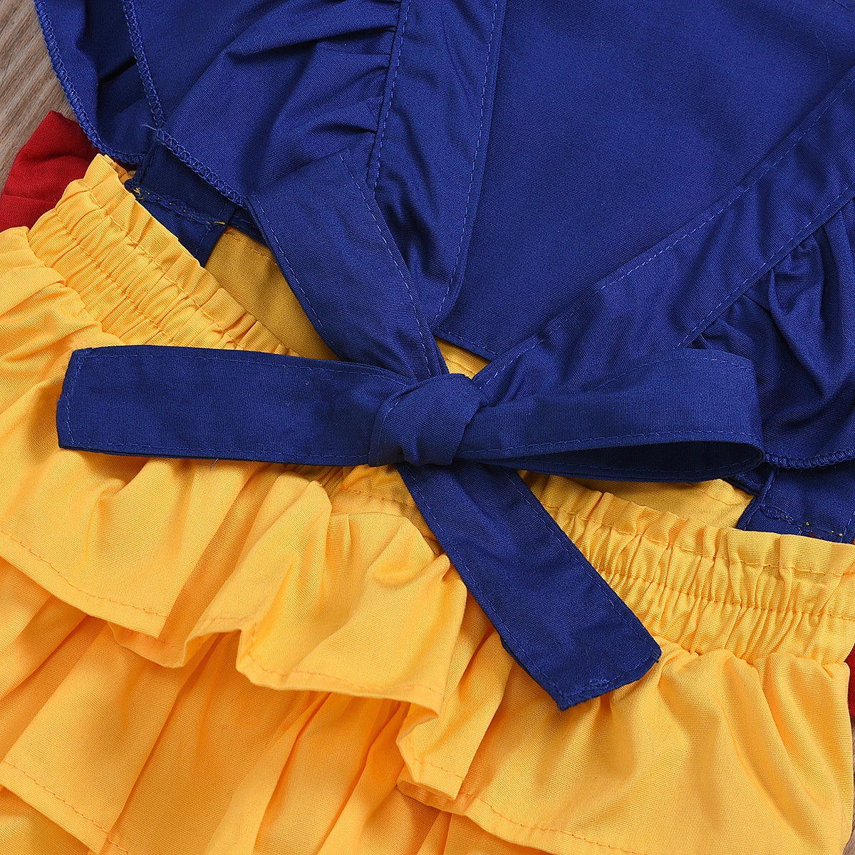 0-24M Summer Infant Baby Girls Rompers Ruffles Short Sleeve Bowknot Overalls Jumpsuits Headband 2pcs