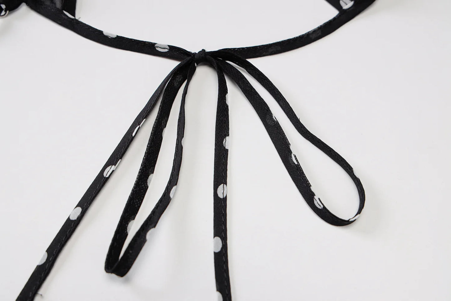 Women's Spaghetti Strap Polka Dot Maxi Backless  Mesh See Through Dress