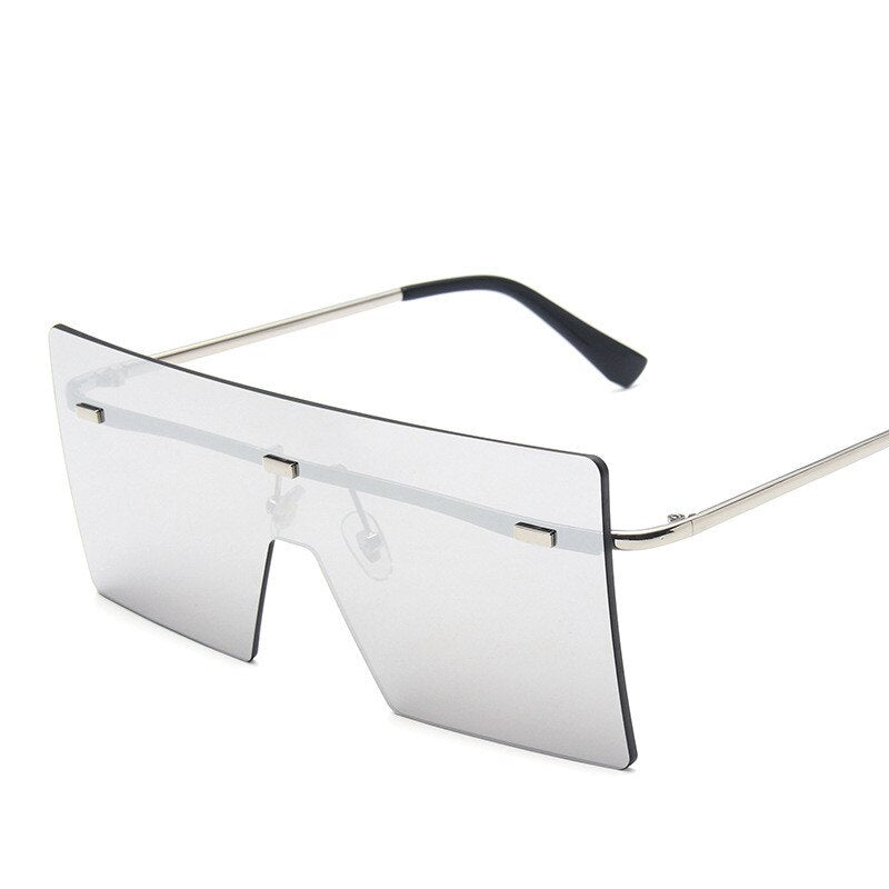 Unisex Classic Rimless Oversized Sunglasses Uv400