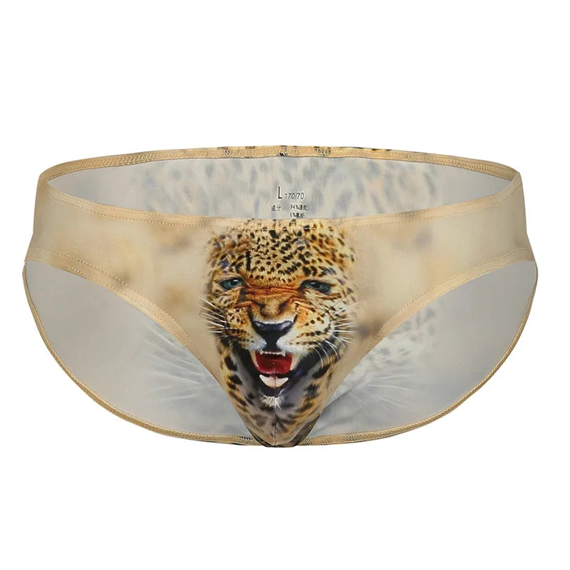 Men's Underwear 3D Animal Printing Briefs Underwear
