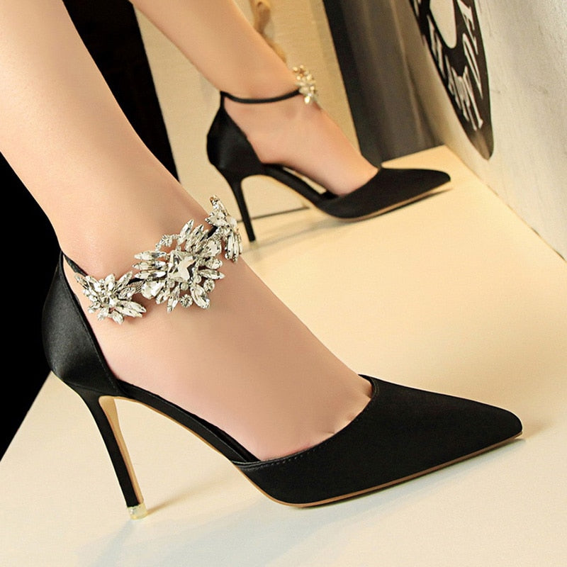 Women's Rhinestone High Heels
