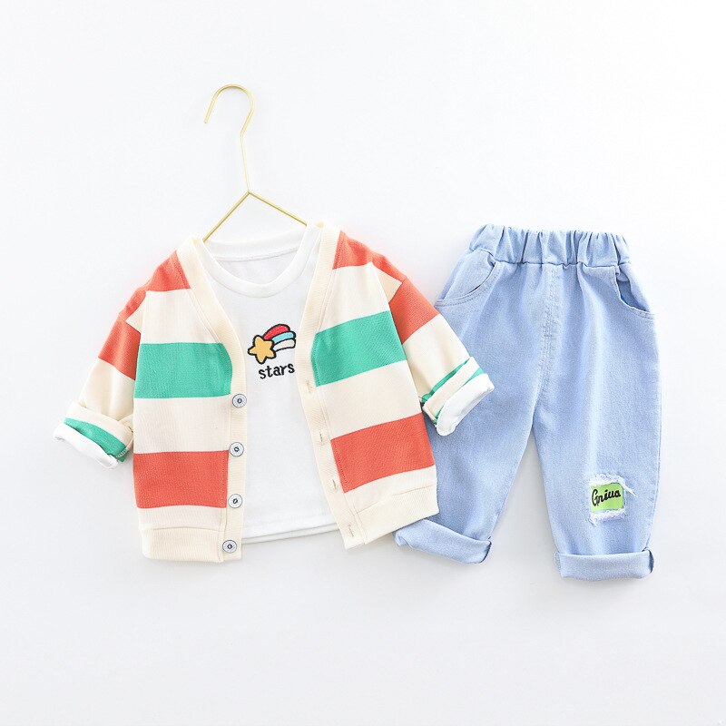 Boy's Jeans 3PCS Outfit Set