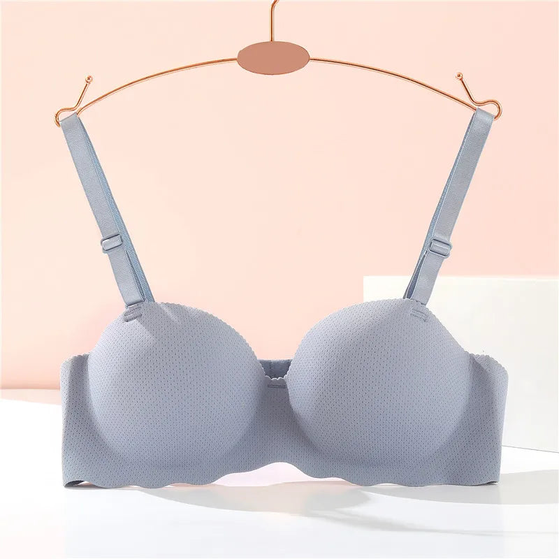 Women's A B Cup Push Up Bra 1/2 Cup Bra Soft Wireless Bralette Breathable Bras