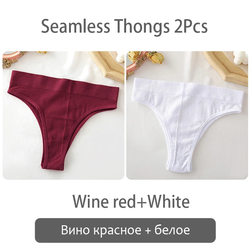 Women's Seamless Thong Underwear - Low Waist G-String Lingerie