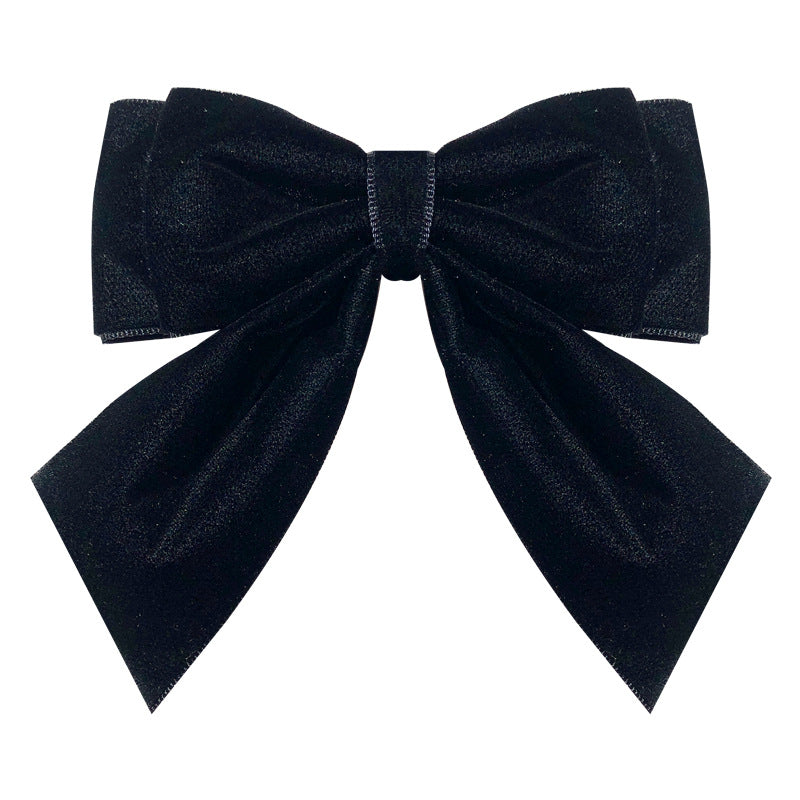 Simple Velvet Bow Tie Brooch - College Style Shirt Collar Pin for Women
