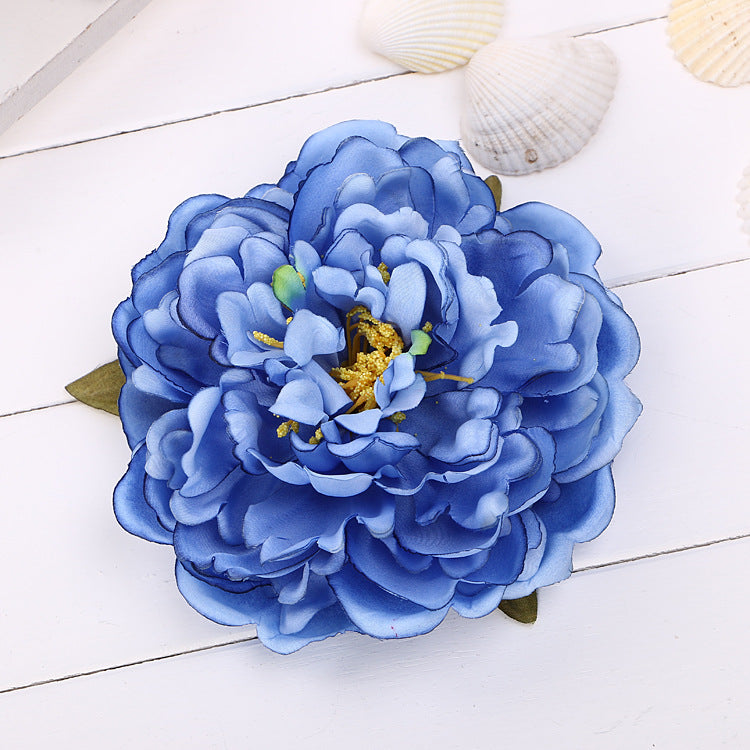 Cloth Art Peony Flower Brooch - Fabric Lapel Pin for Women