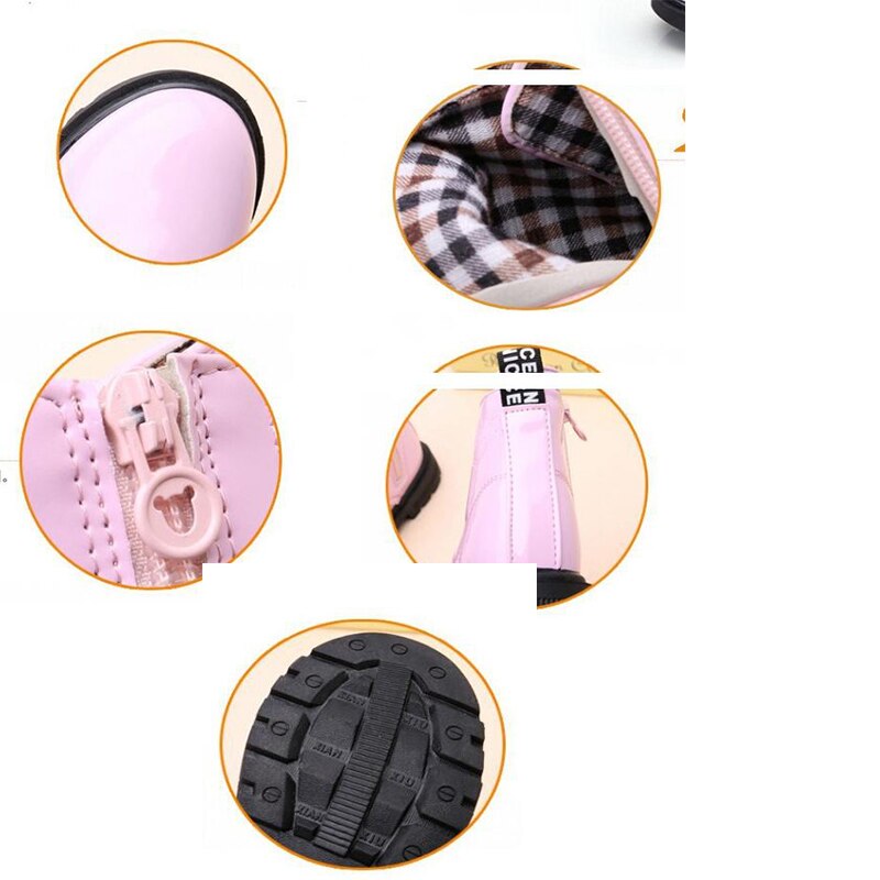 Children's PU Leather Waterproof Boots