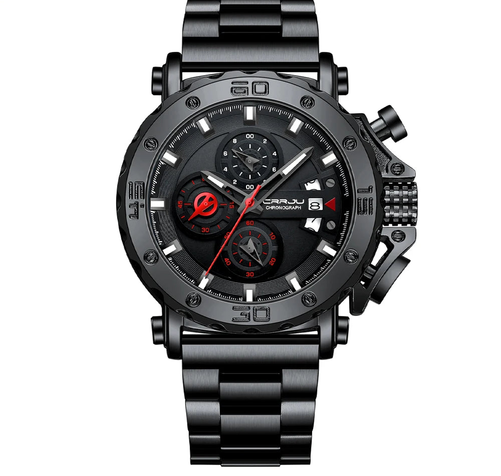 Men's Business Watch - Large Dial Stainless Steel Quartz