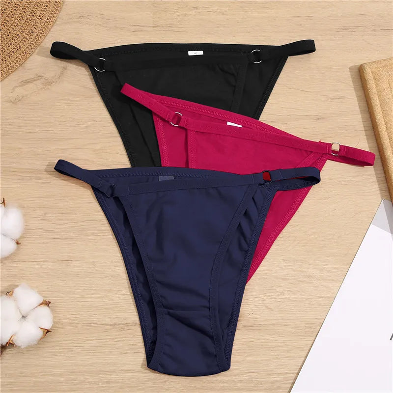 Cotton Brief Panties 3-Pack - Soft Low Waist Underwear for Women