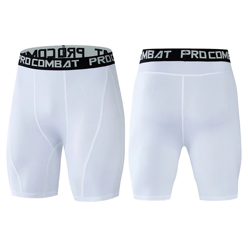 Men' Bodybuilding Shorts Fitness Workout Inseam Gym Elastic Compression Tights Leggings
