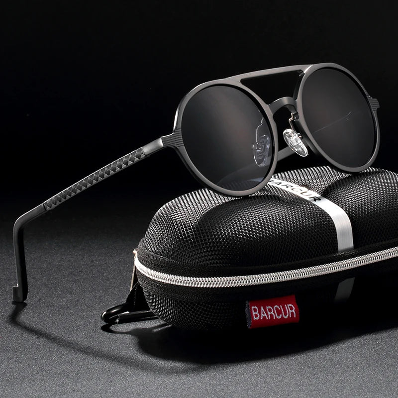 Hot Black Round Sunglasses - Retro Vintage UV400 Eyewear for Men & Women