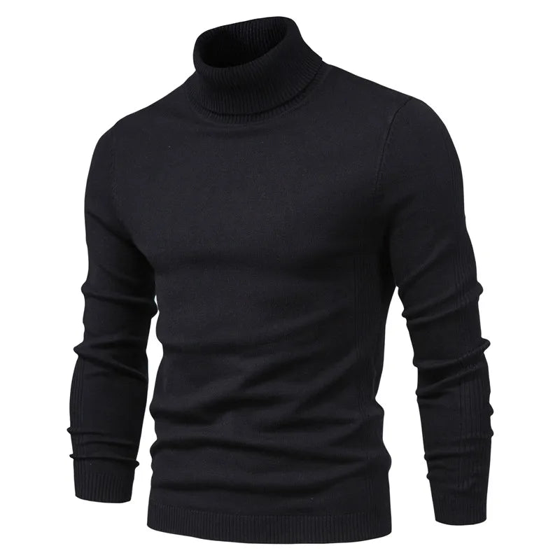 Men's Sweaters Casual Thick Pullover Slim Fit Turtleneck Sweater