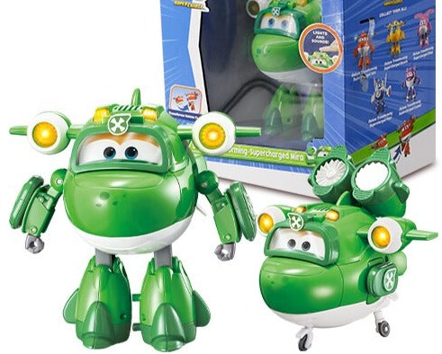 Children's Super Wings 6" Supercharged Deluxe Transforming Robot Toy