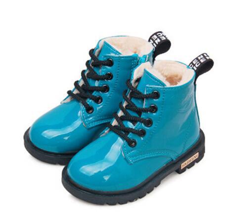 Children's PU Leather Waterproof Boots