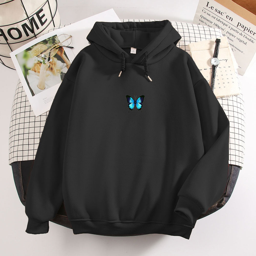 Women's Butterfly Print Hoodies