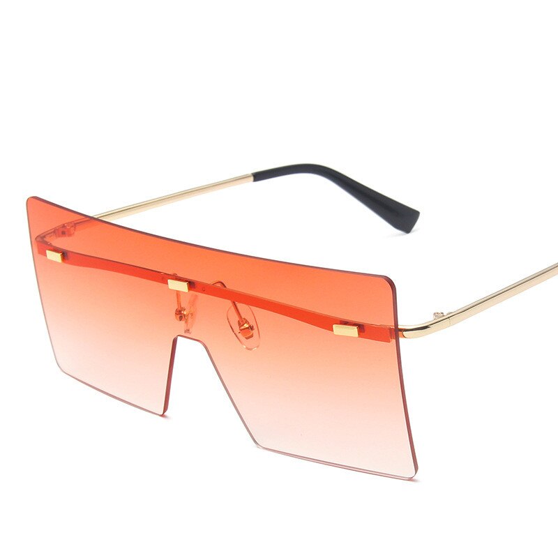 Unisex Classic Rimless Oversized Sunglasses Uv400