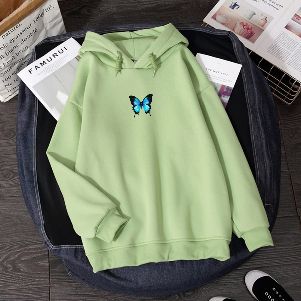 Women's Butterfly Print Hoodies