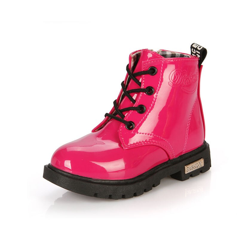 Children's PU Leather Waterproof Boots