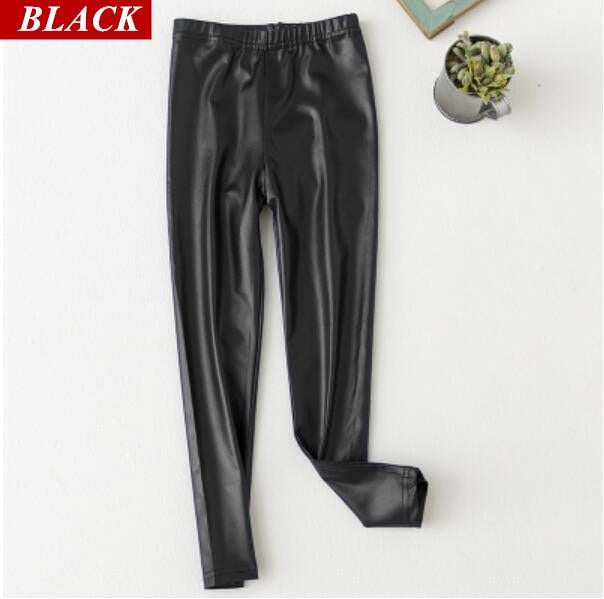 Girl's Faux PU Leather Leggings