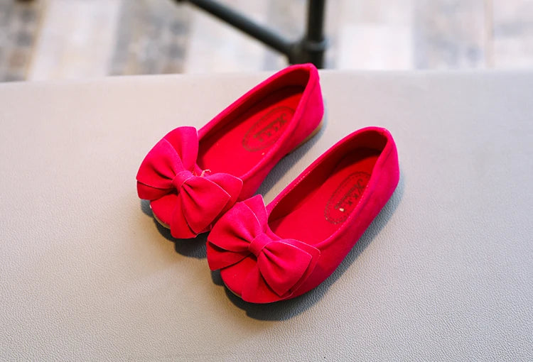 Children Girls Princess Bowknots Soft Slip-on Shoes