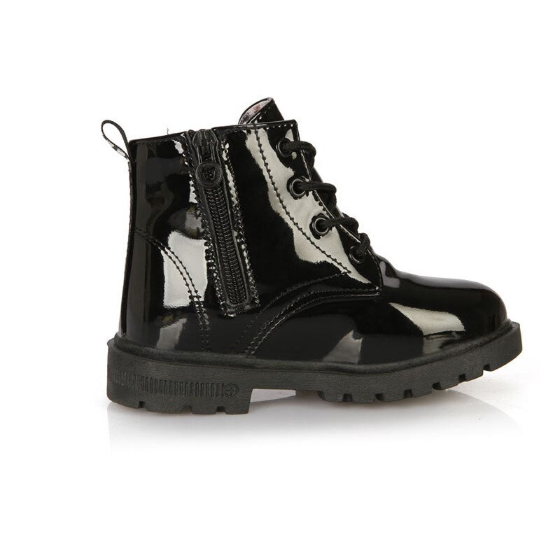 Children's PU Leather Waterproof Boots