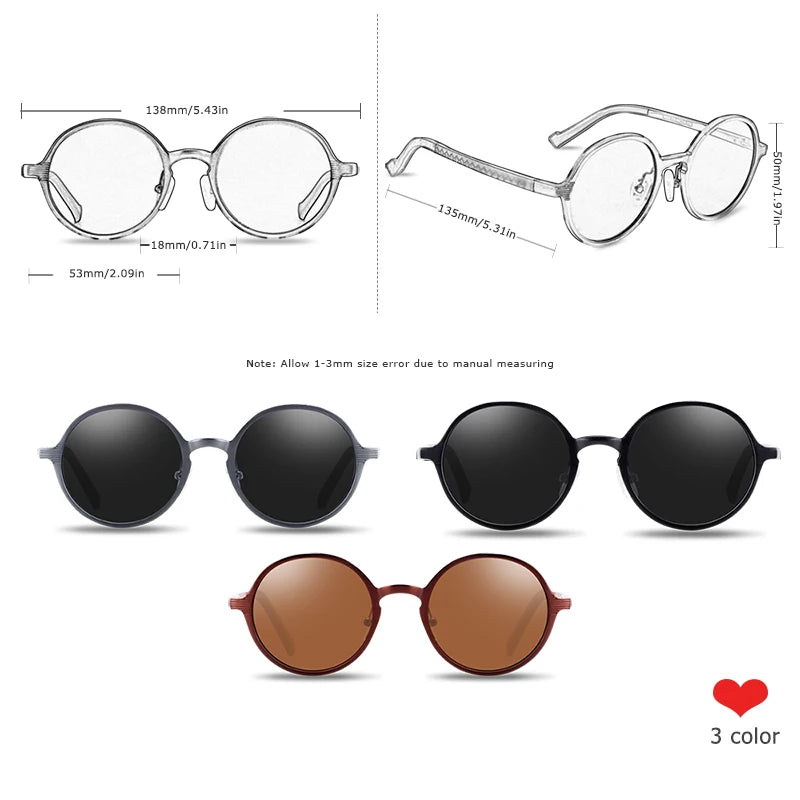 Hot Black Round Sunglasses - Retro Vintage UV400 Eyewear for Men & Women