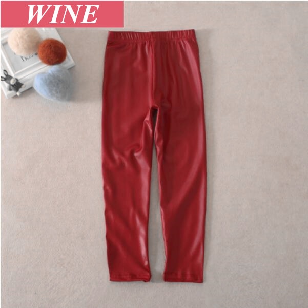Girl's Faux PU Leather Leggings