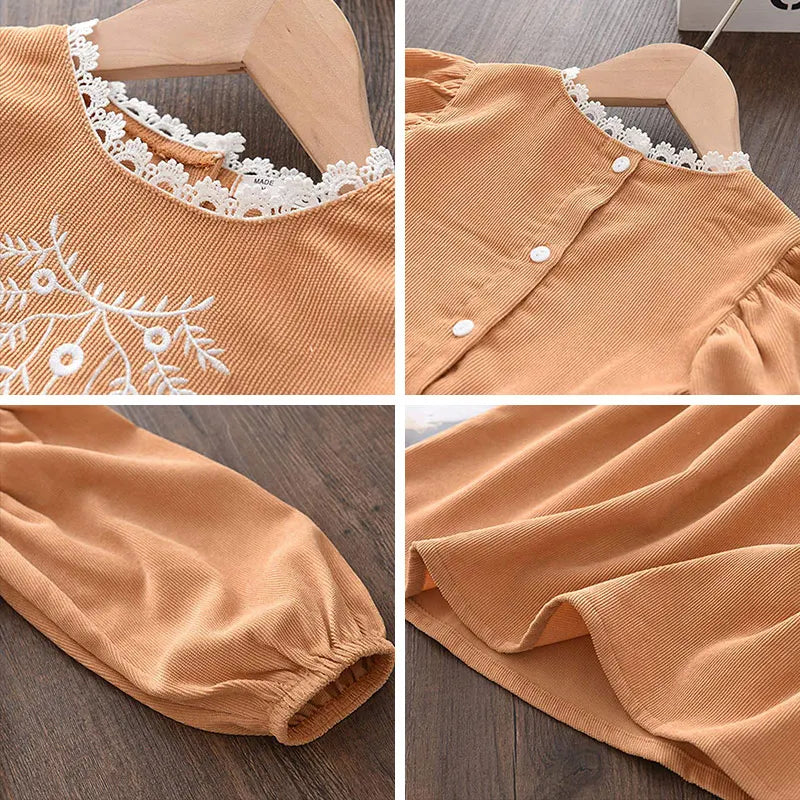 Girls Princess Dress Children Dresses Baby Girl Gown Long Sleeve Clothes Party Velvet Dress For Spring